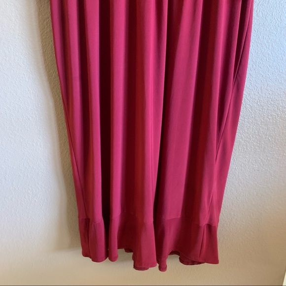 ASOS Curve Wrap Front Midi Dress With Frill Detail Size 20 - Picture 6 of 10